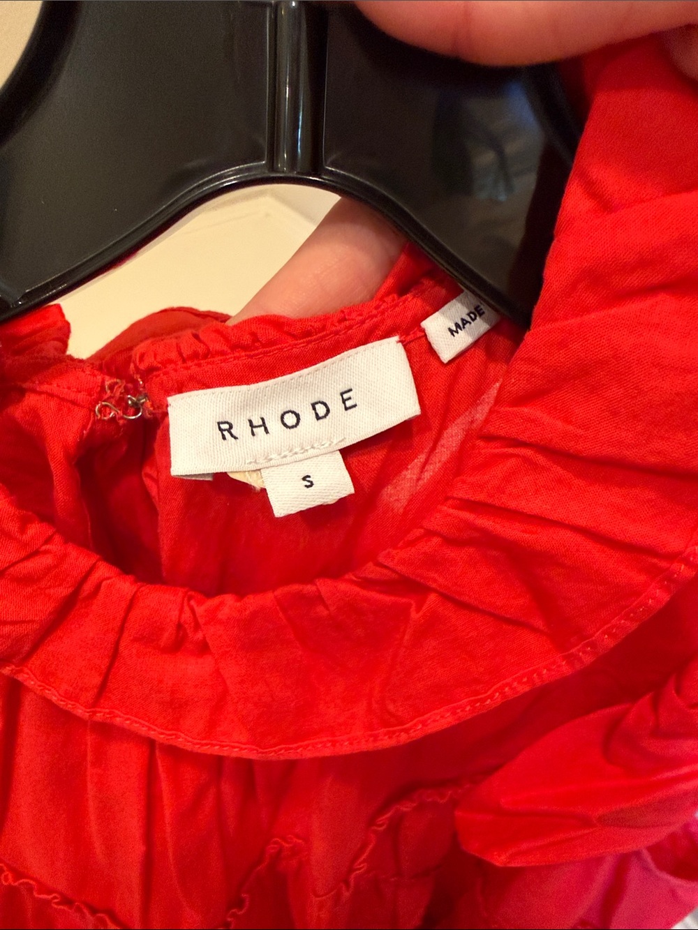 Rhode Tiffany Dress in Candy Red Ruffle Tiered Dress - Picture 5 of 6